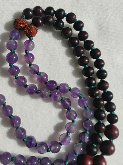 Tibetan Mala 108 grains - VI & VII Chakras 