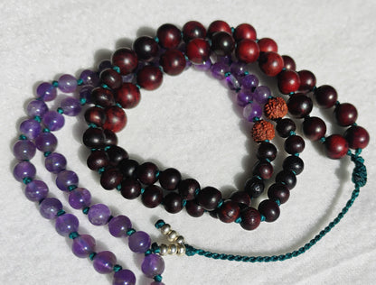 Tibetan Mala 108 grains - VI & VII Chakras 