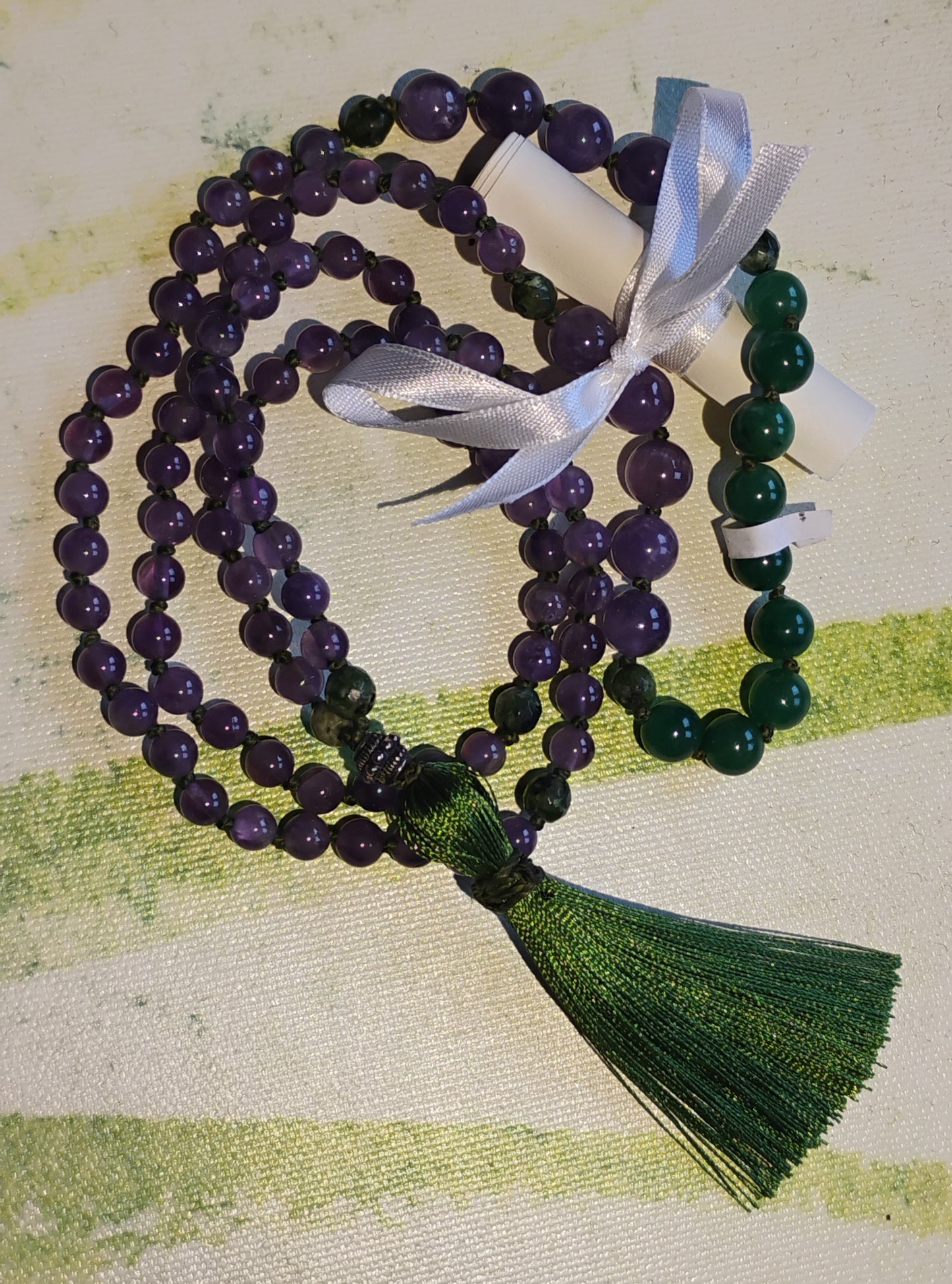 Mala tibétain de 108 pierres - IV et VI Chakra