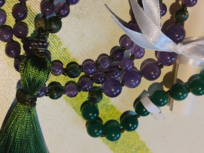 Mala tibétain de 108 pierres - IV et VI Chakra