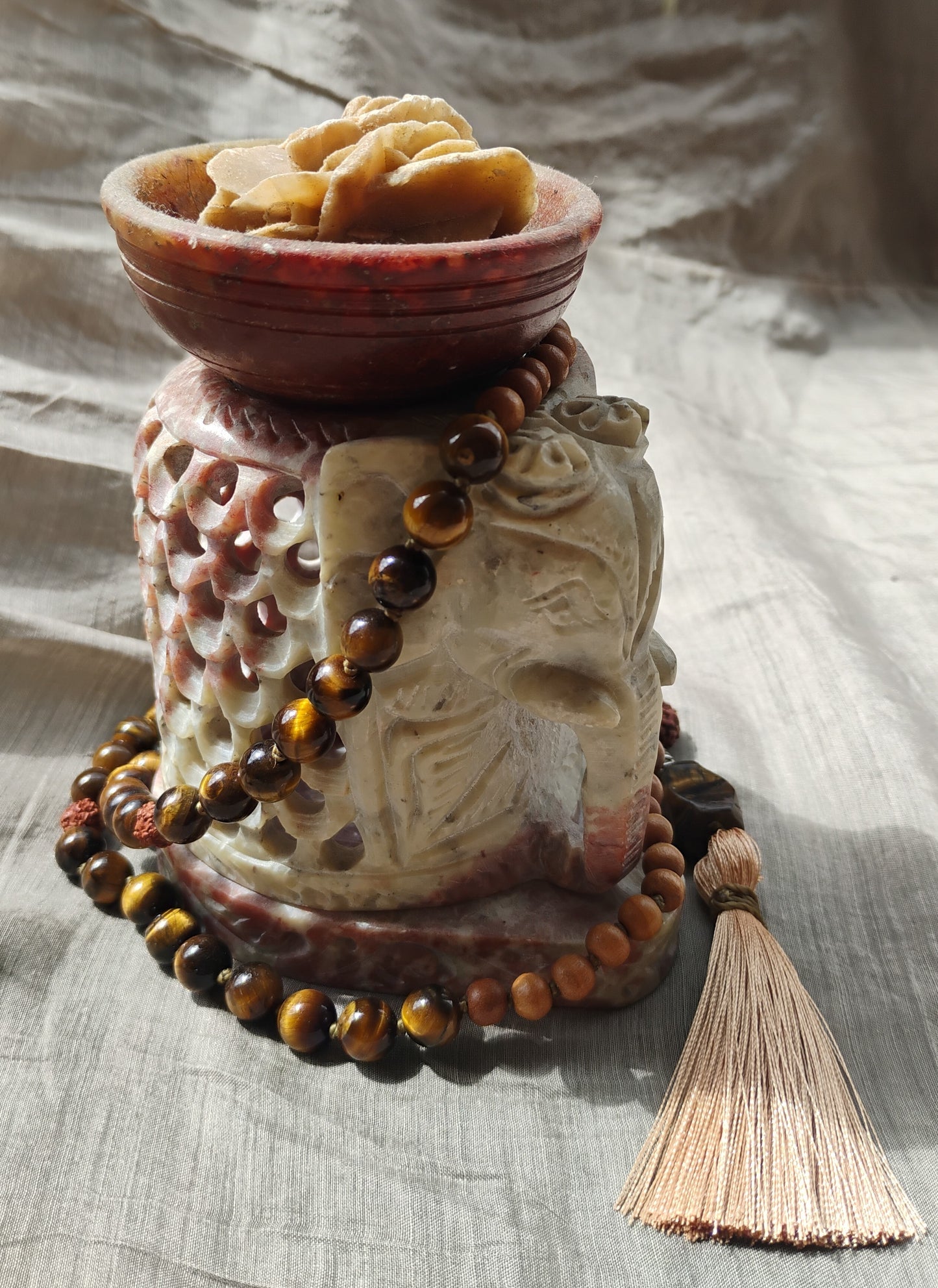 Mala tibétain 108 perles - III Chakra