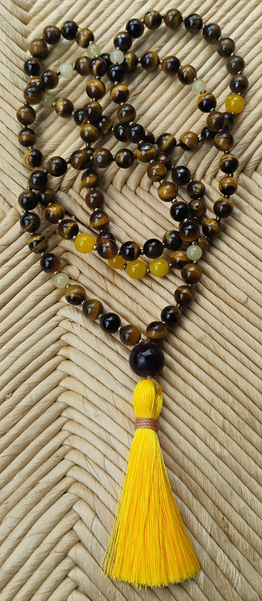 Mala tibétain 108 pierres - III Chakra 