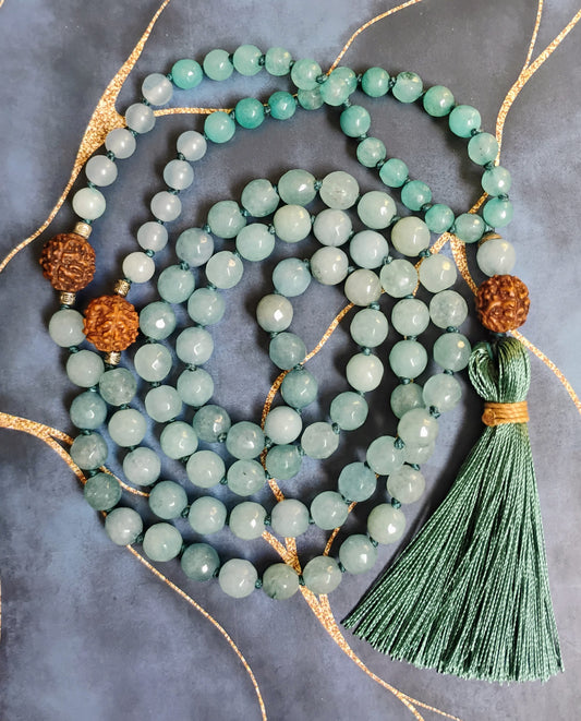 Mala tibetano 108 grani - V e VI Chakra