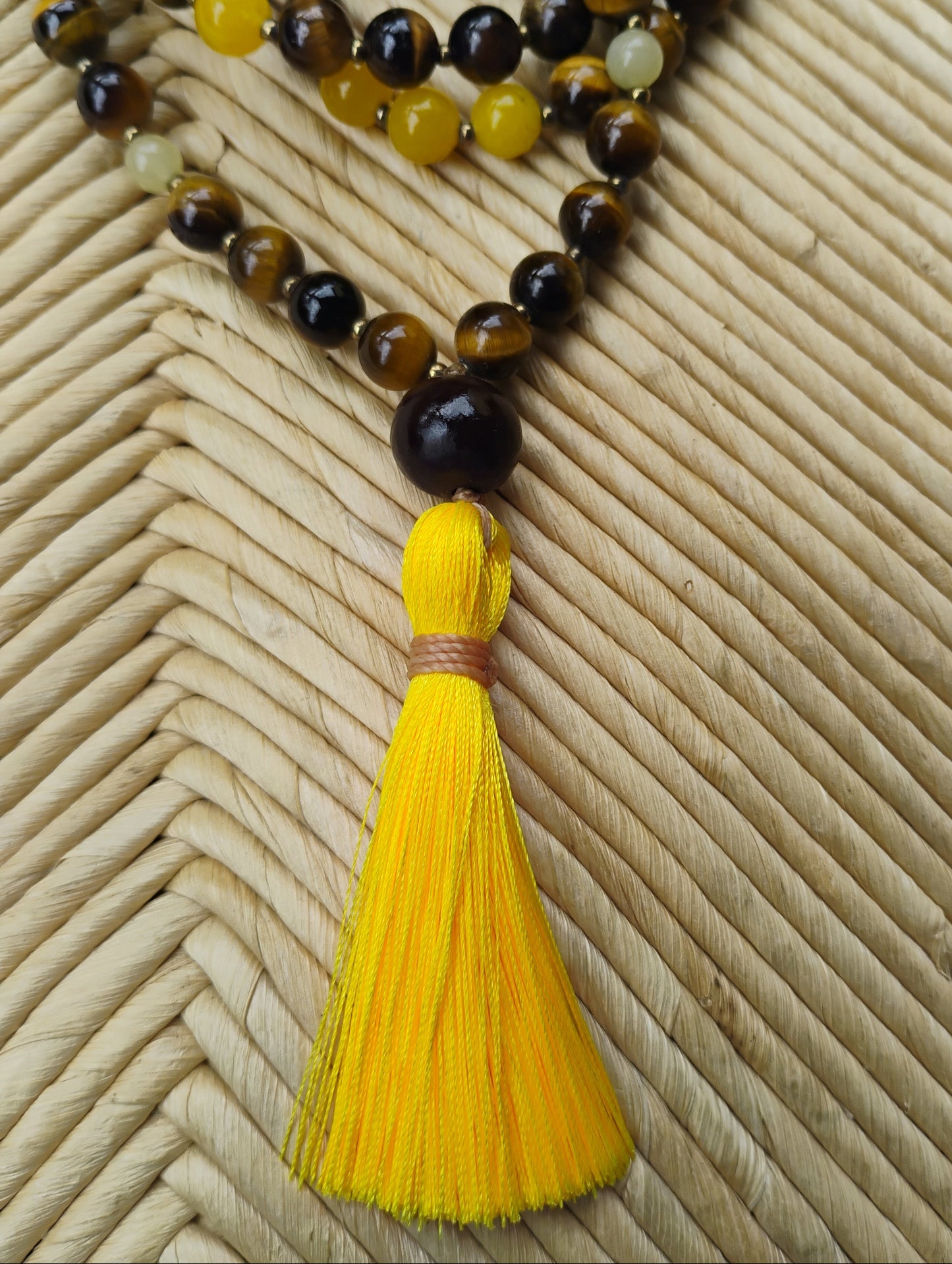 Mala tibétain 108 pierres - III Chakra 